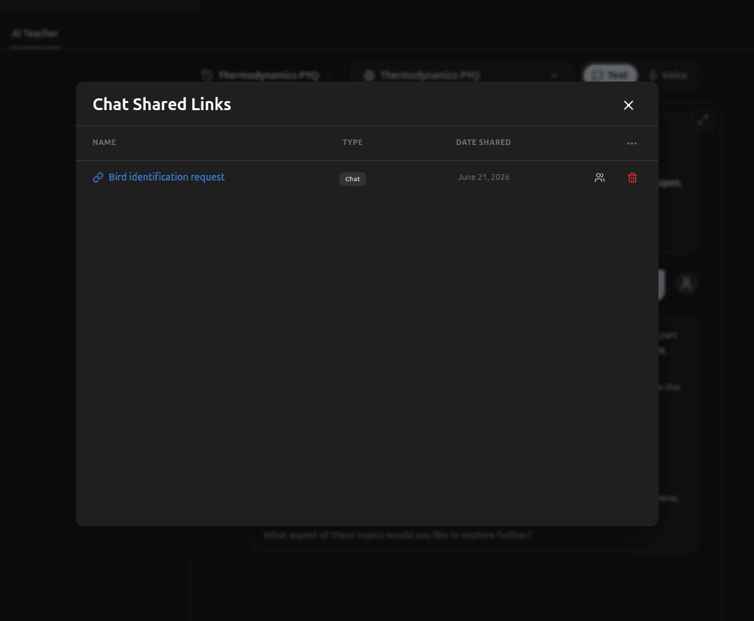Share Chat with Classmates