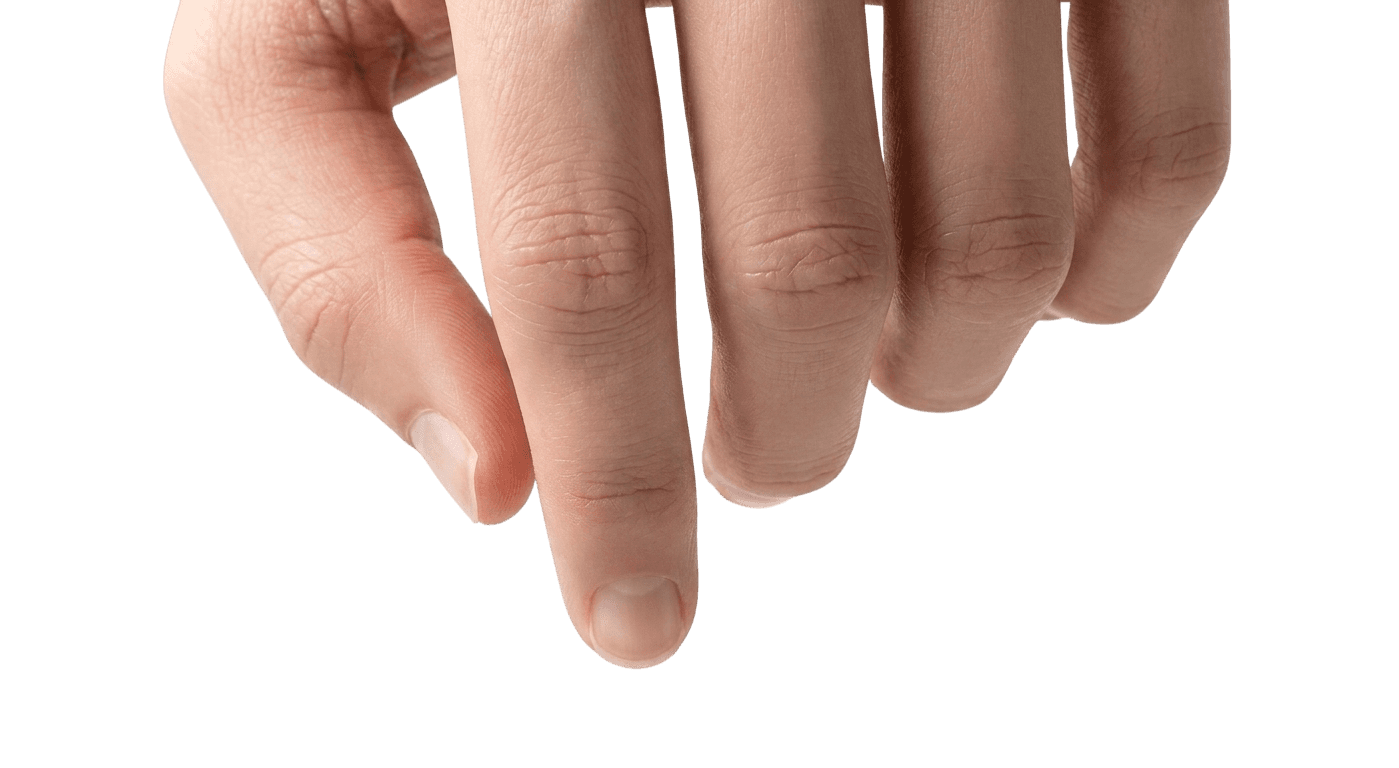 hand pointing down